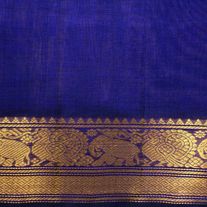 Multicolour Checks Kanchi Silk Cotton Saree For Festive Wear VP SC 111
