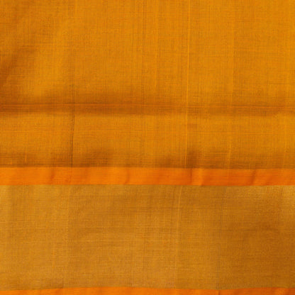 Bottle Green And Orange Kanchi Silk Cotton Saree For Festive Wear VP SC 112