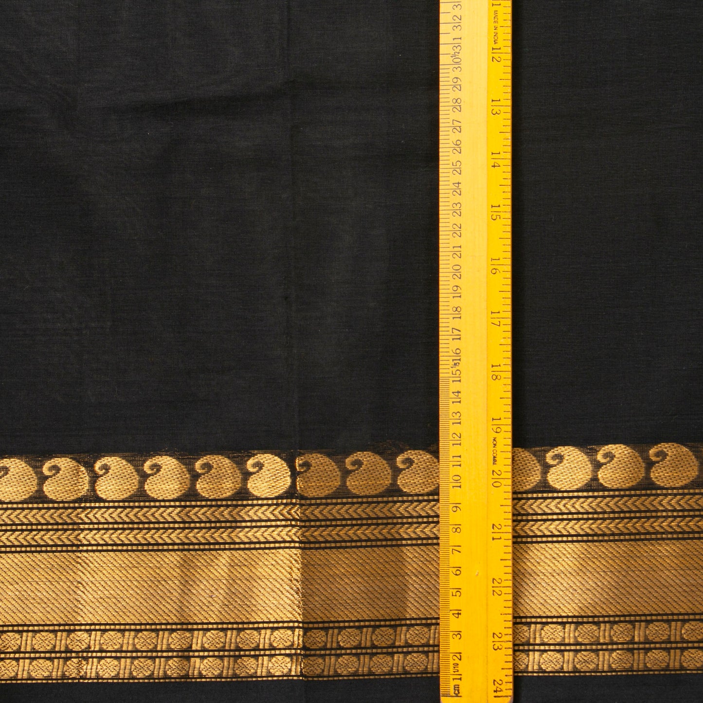 Black Kanchi Cotton Saree For Festive Wear PV MM KC 682