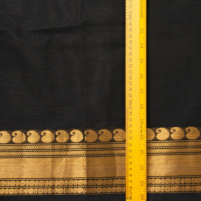 Black Kanchi Cotton Saree For Festive Wear PV MM KC 682