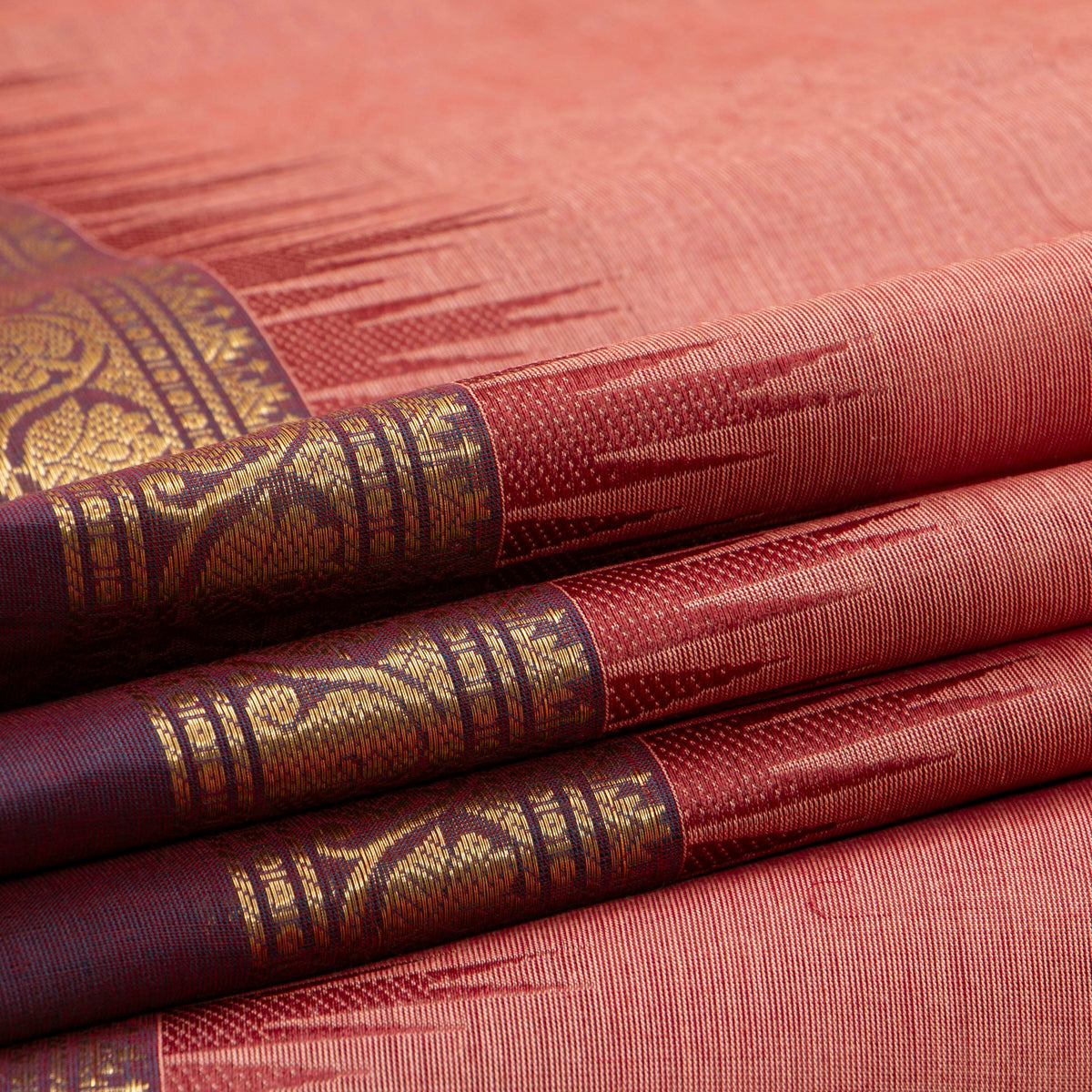 Gheva And Purple Kanchi Cotton Saree For Festive Wear PV MM KC 899