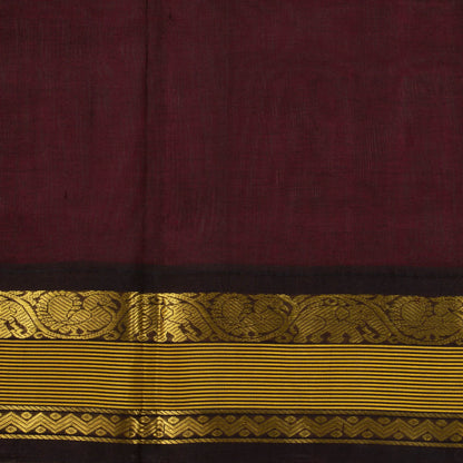Rani Pink And Brown Kanchi Silk Cotton Saree For Festive Wear VP SC 154