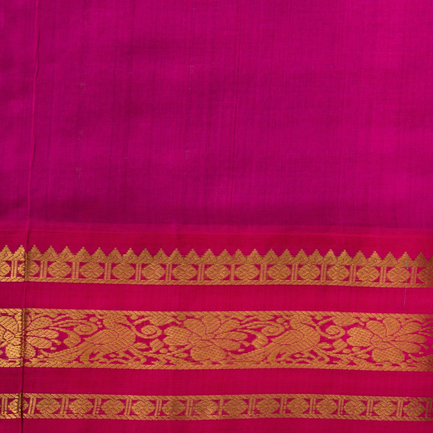 Grey And Pink Kanchi Silk Cotton Saree For Festive Wear VP SC 149