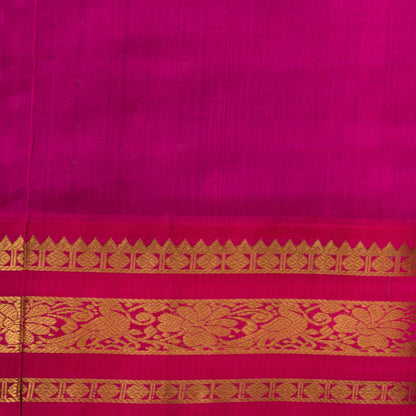 Grey And Pink Kanchi Silk Cotton Saree For Festive Wear VP SC 149