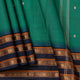 Teal And Black Kanchi Cotton Saree For Festive Wear PV MM KC 905