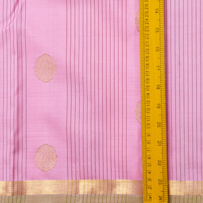 Pink And Beige Kanchipuram Silk Saree For Festive Wear PV NYC 1545