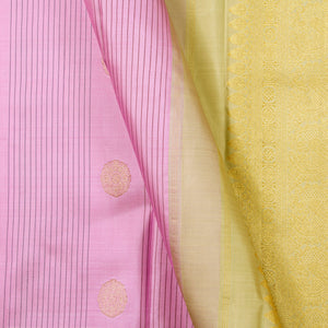 Pink And Beige Kanchipuram Silk Saree For Festive Wear PV NYC 1545