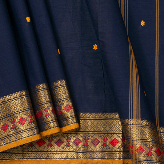 Blue Kanchi Cotton Saree For Festive Wear PV MM KC 862