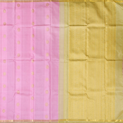 Pink And Beige Kanchipuram Silk Saree For Festive Wear PV NYC 1545