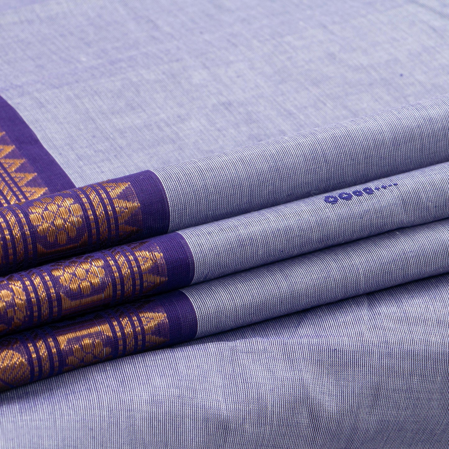 Lavender And Violet Kanchi Cotton Saree For Festive Wear PV MM KC 886