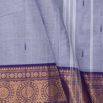 Lavender And Violet Kanchi Cotton Saree For Festive Wear PV MM KC 886