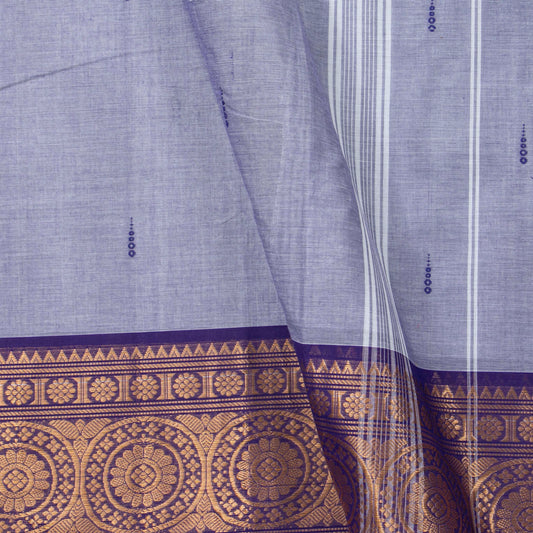 Lavender And Violet Kanchi Cotton Saree For Festive Wear PV MM KC 886 - Cotton Saree - Panjavarnam PV MM KC 886