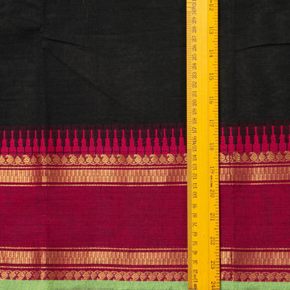 Black And Maroon Kanchi Cotton Saree For Festive Wear PV MM KC 888
