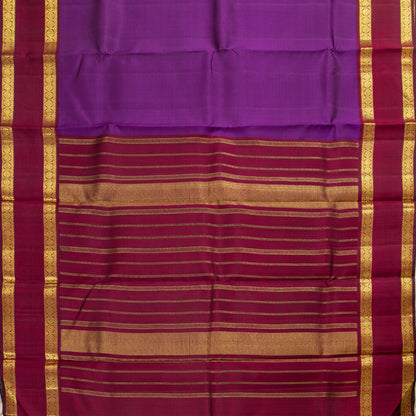 Lavender And Maroon Kanchipuram Silk Saree For Festive Wear PV NYC 1551