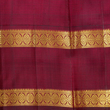 Lavender And Maroon Kanchipuram Silk Saree For Festive Wear PV NYC 1551