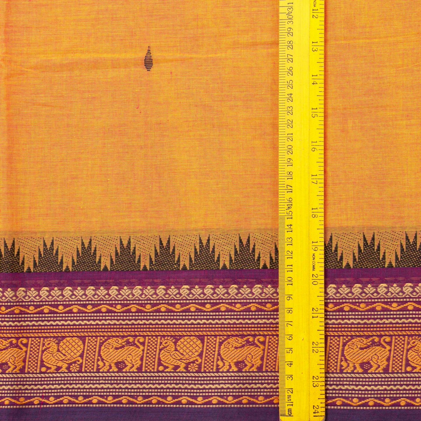 Peach And Magenta Kanchi Cotton Saree For Festive Wear PV MM KC 916