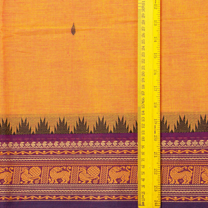 Peach And Magenta Kanchi Cotton Saree For Festive Wear PV MM KC 916