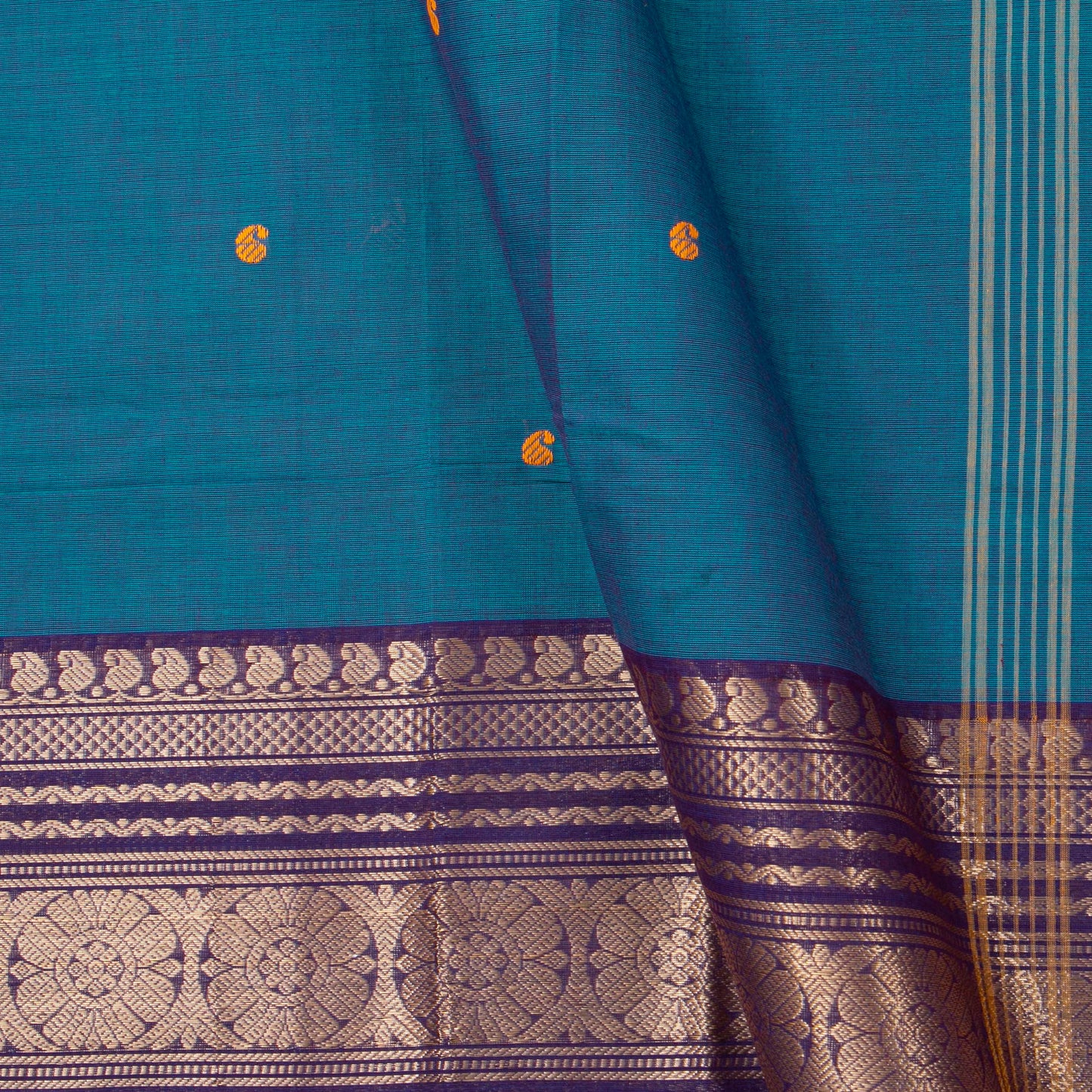 Blue Kanchi Cotton Saree For Festive Wear PV MM KC 918