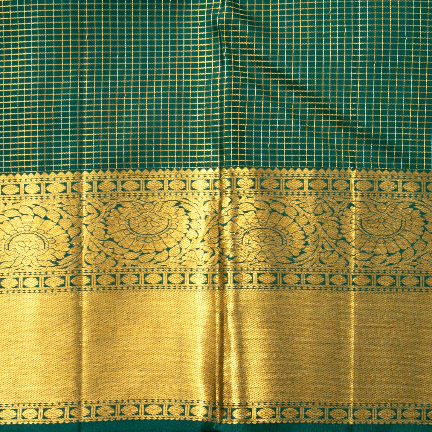 Maroon And Green Kanchipuram Silk Saree For Wedding Wear PV NYC 1542