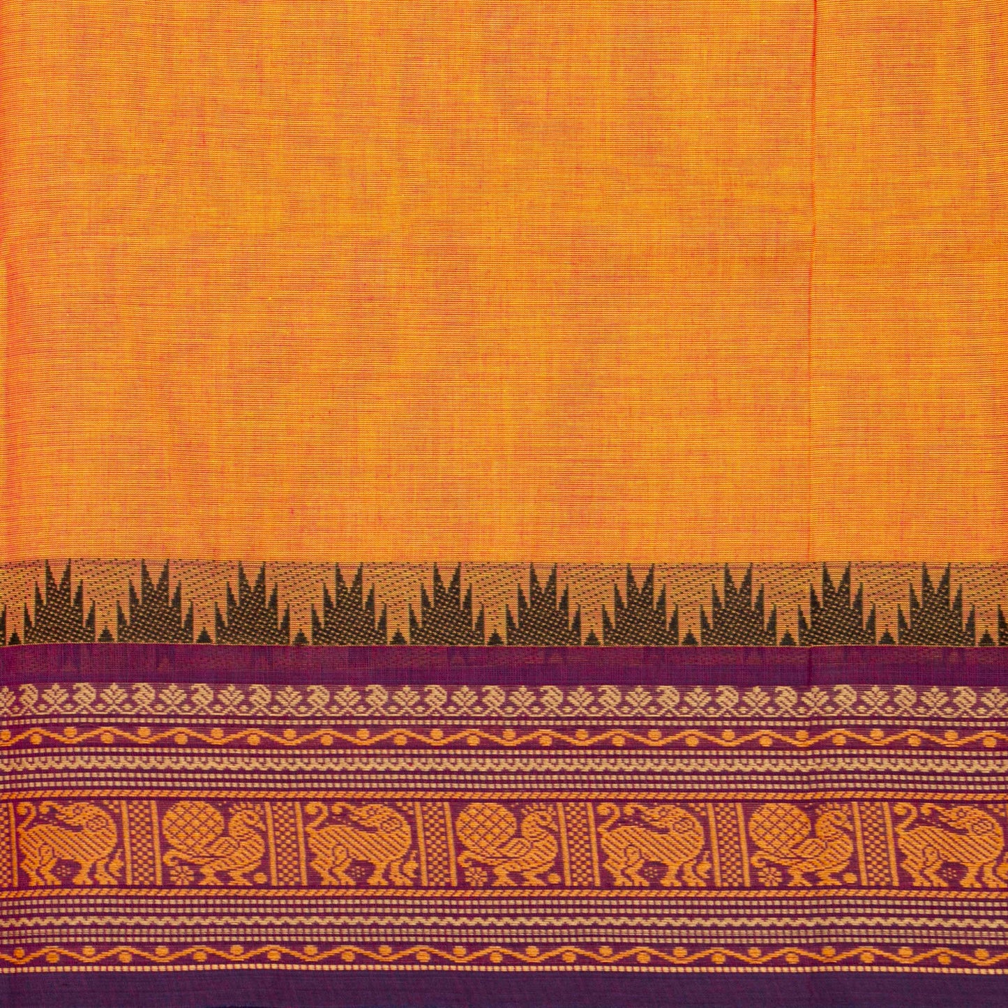 Peach And Magenta Kanchi Cotton Saree For Festive Wear PV MM KC 916
