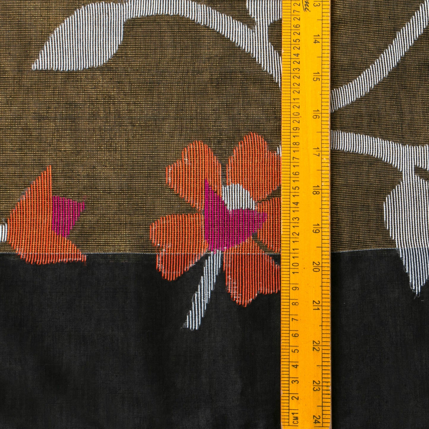 Brown And Black Tissue Sequin Dhakai Jamdhani Mulmul Silk Saree For Party Wear PV MJ 122
