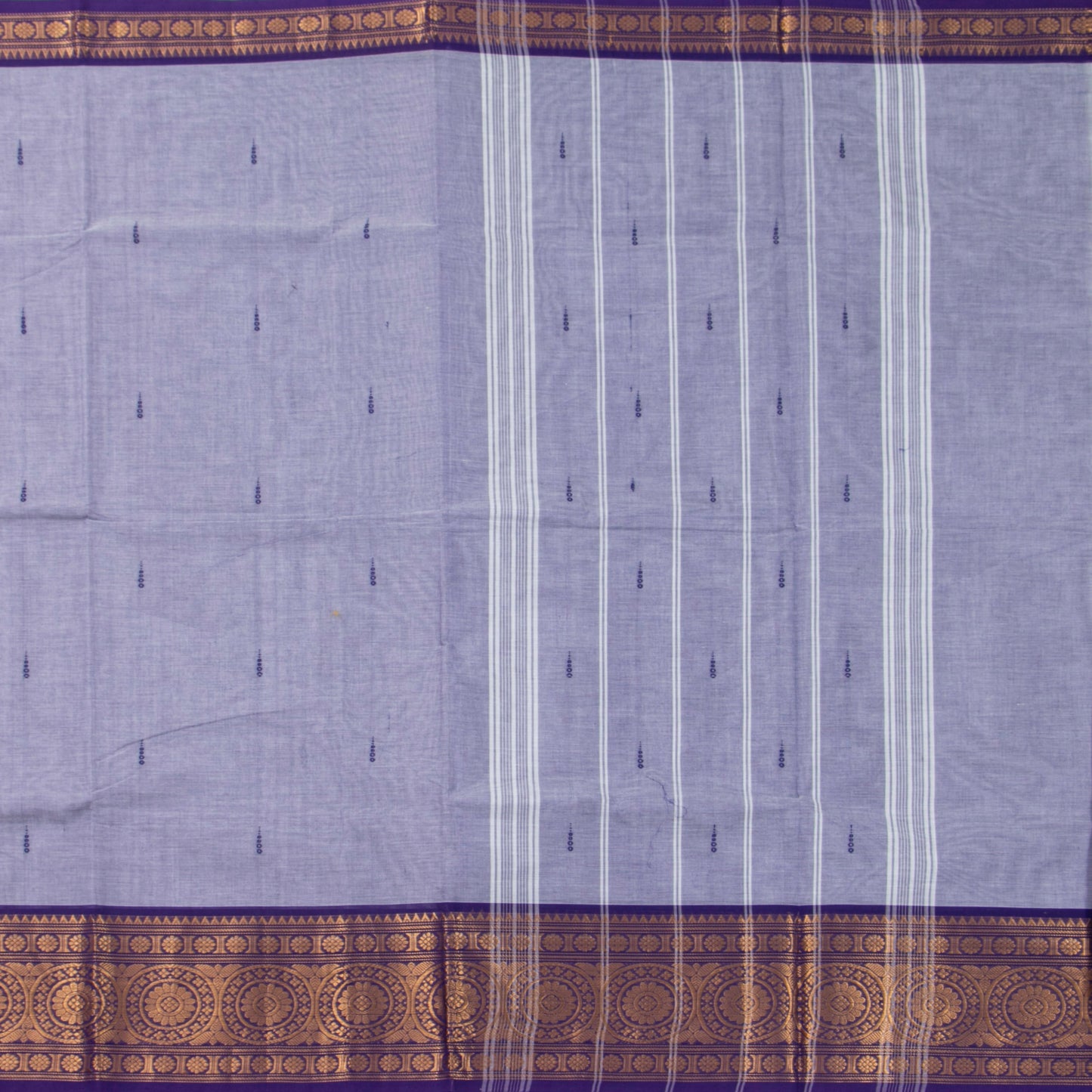 Lavender And Violet Kanchi Cotton Saree For Festive Wear PV MM KC 886