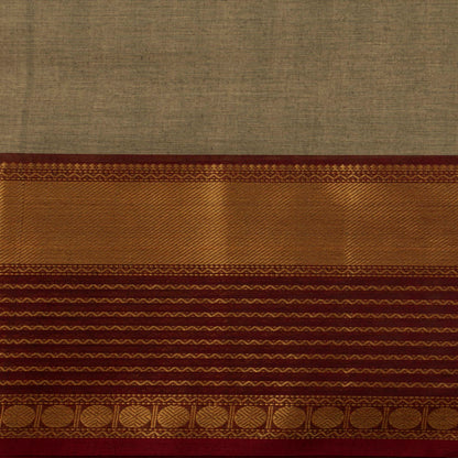 Fawn And Maroon Kanchi Cotton Saree For Festive Wear PV MM KC 890 - Cotton Saree - Panjavarnam PV MM KC 890
