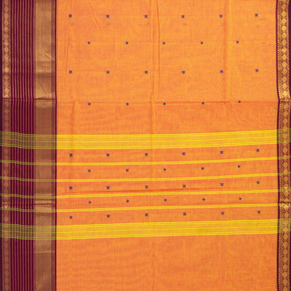 Peach And Maroon Kanchi Cotton Saree For Festive Wear PV MM KC 912 - Cotton Saree - Panjavarnam PV MM KC 912