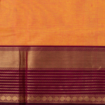 Peach And Maroon Kanchi Cotton Saree For Festive Wear PV MM KC 912 - Cotton Saree - Panjavarnam PV MM KC 912