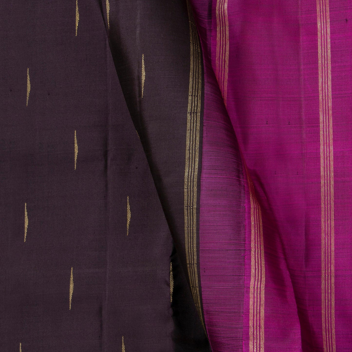 Deep Purple And Magenta Kanchipuram Silk Saree With Malli Moggu Motifs For Festive Wear PV GTA 104