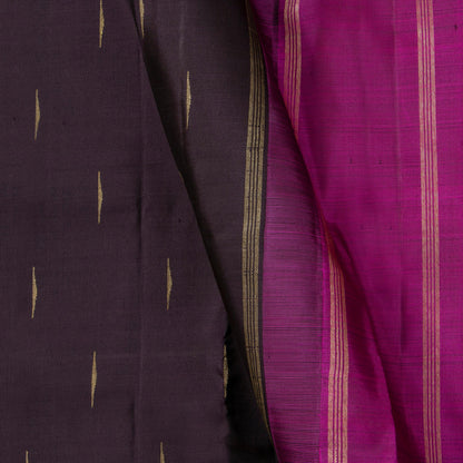 Deep Purple And Magenta Kanchipuram Silk Saree With Malli Moggu Motifs For Festive Wear PV GTA 104
