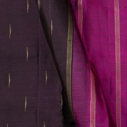 Deep Purple And Magenta Kanchipuram Silk Saree With Malli Moggu Motifs For Festive Wear PV GTA 104