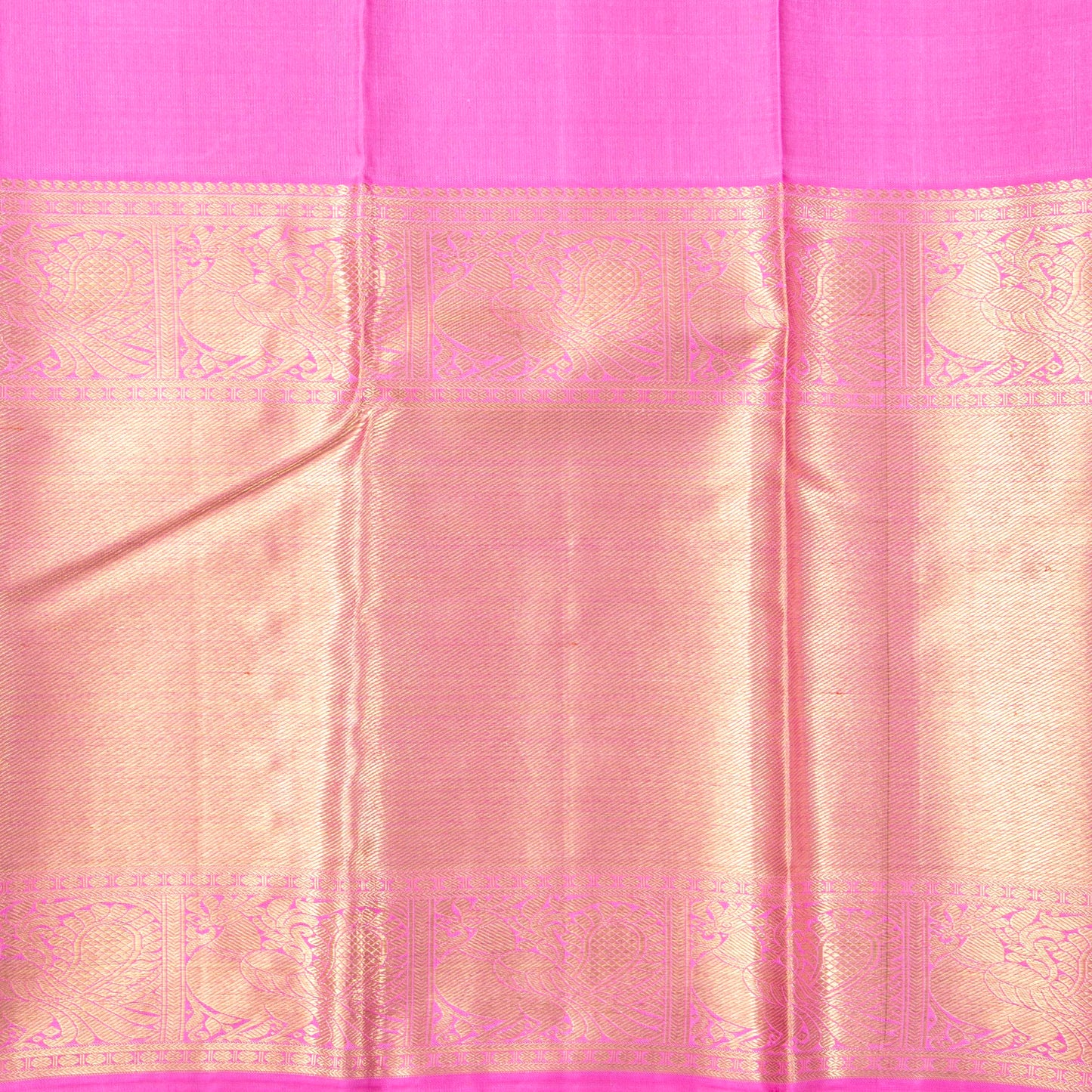 Green Kanchipuram Silk Saree With Long Border For Bridal Wear PV NYC 1451