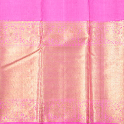 Green Kanchipuram Silk Saree With Long Border For Bridal Wear PV NYC 1451