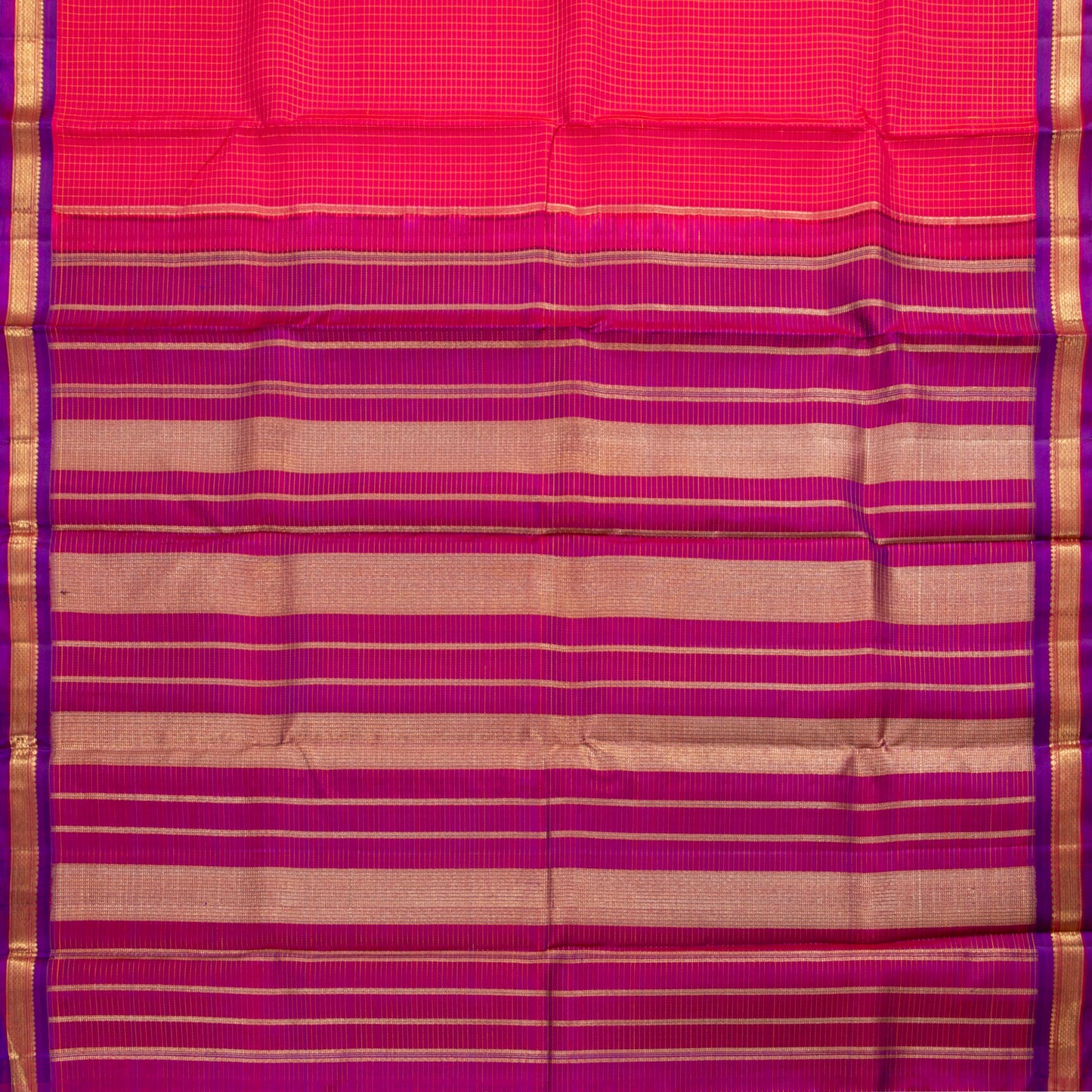 Pink And Purple Kanchipuram Silk Saree For Festive Wear PV NYC 1574