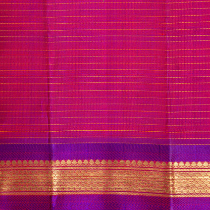 Pink And Purple Kanchipuram Silk Saree For Festive Wear PV NYC 1574