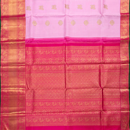 Pastel Pink Kanchipuram Silk Saree For Wedding Wear PV NYC 1483