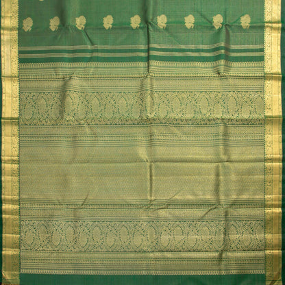 Green Kanchipuram Silk Saree For Wedding Wear PV NYC 1578