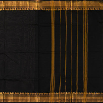 Black Kanchi Cotton Saree For Festive Wear PV MM KC 682