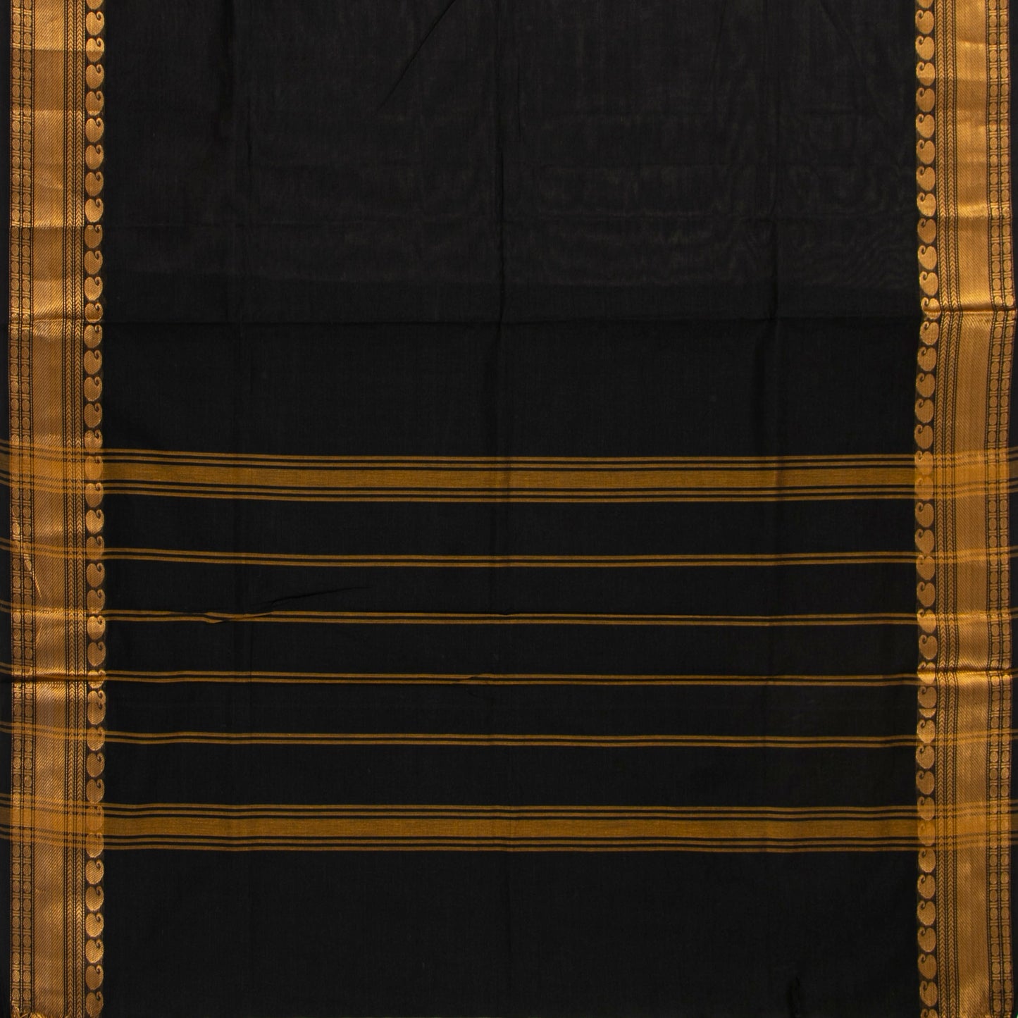 Black Kanchi Cotton Saree For Festive Wear PV MM KC 682