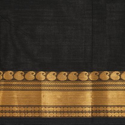 Black Kanchi Cotton Saree For Festive Wear PV MM KC 682