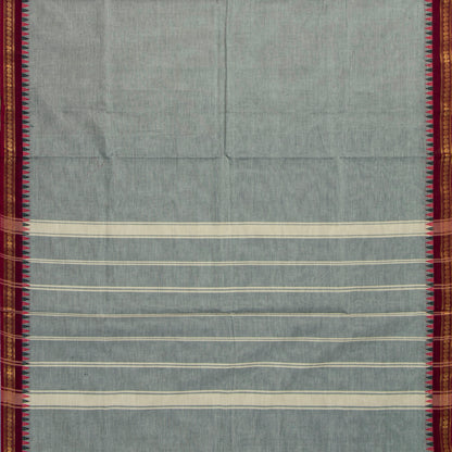 Grey And Maroon Kanchi Cotton Saree For Festive Wear PV MM KC 692