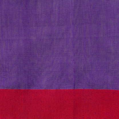 Lilac And Red Dhakai Jamdhani Mulmul Silk Saree For Office Wear PV MJ 121