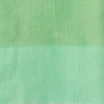 Pastel Green And Turquoise Tissue Sequins Dhakai Jamdani Mulmul Silk Saree For Party Wear PV MJ 128