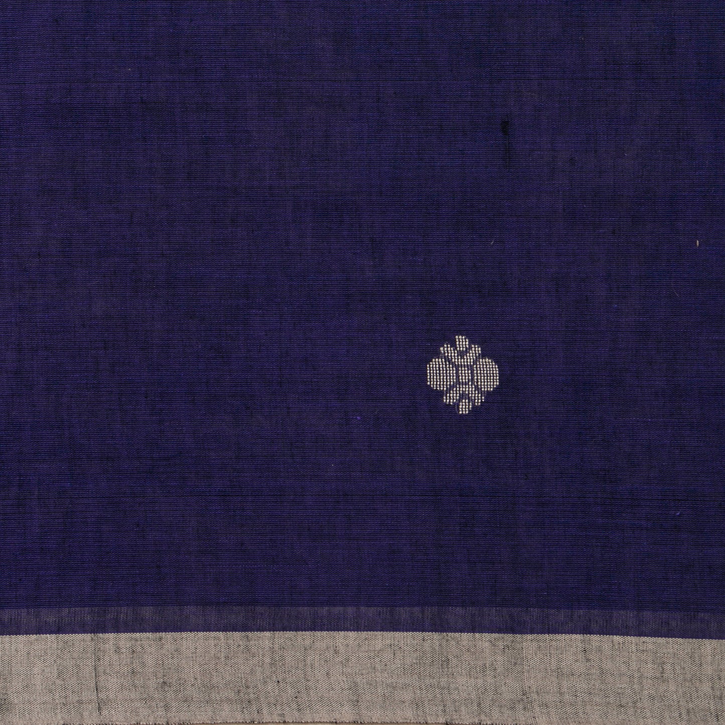 Dark Blue Dhakai Jamdhani Mulmul Silk Saree For Office Wear PV MJ 113