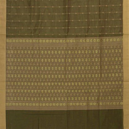 Green Fancy Cotton Saree For Festive Wear PV MM FC 1001 - Cotton Saree - Panjavarnam PV MM FC 1001
