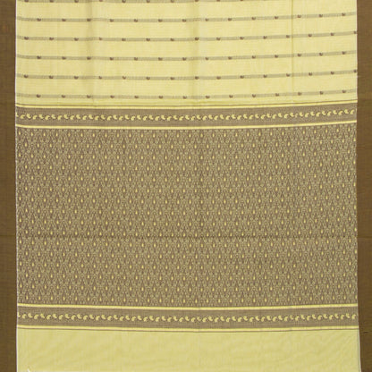 Pastel Yellow Fancy Cotton Saree For Festive Wear PV MM FC 1000 - Cotton Saree - Panjavarnam PV MM FC 1000