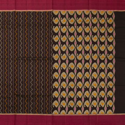 Brown And Magenta Fancy Cotton Saree For Festive Wear PV MM FC 994