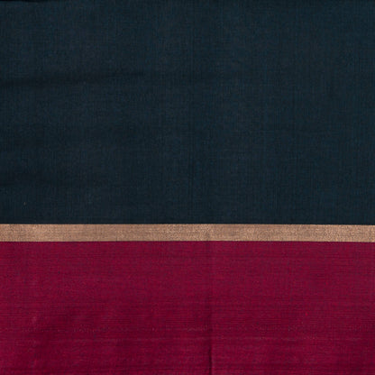 Black And Magenta Fancy Cotton Saree For Festive Wear PV MM FC 995
