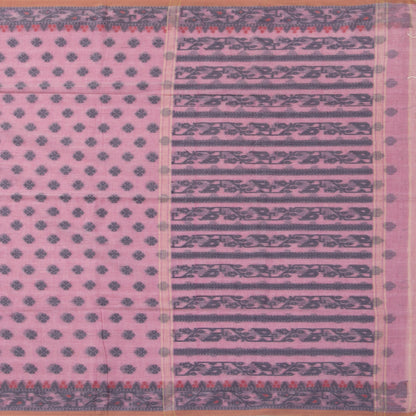 Pastel Pink Dhakai Jamdhani Mulmul Silk Saree For Office Wear PV MJ 111